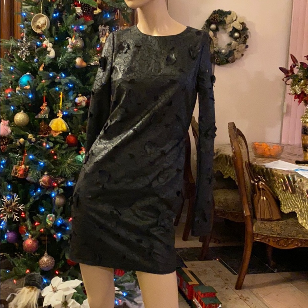 Bcbg maxazria cocktail leather dress size 2